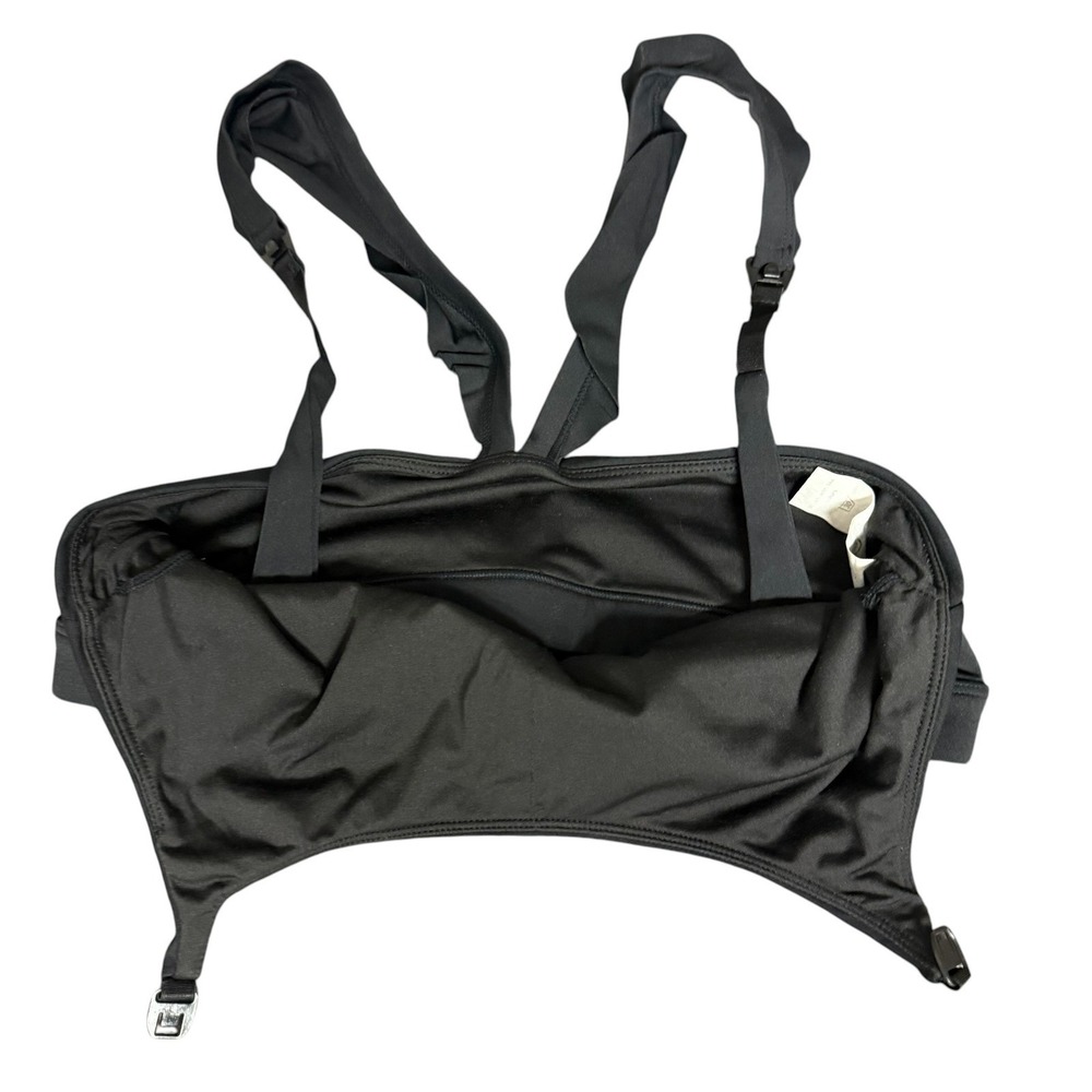 Sweat & Milk Black Ruffle Nursing Sports Bra Maternity Activewear Medium - Picture 8 of 10